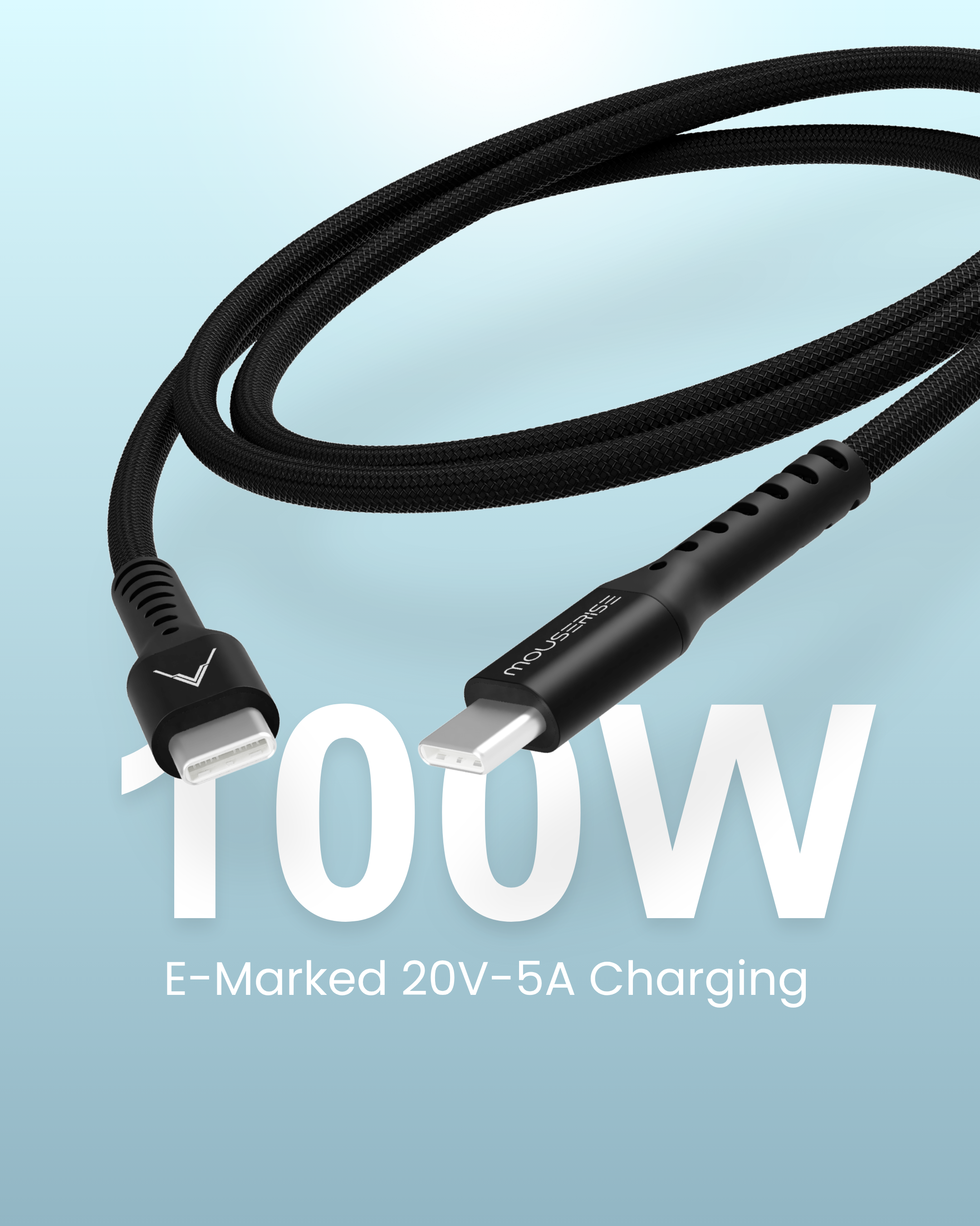 Velocity 100W E-Marked USB-C to USB-C Cable