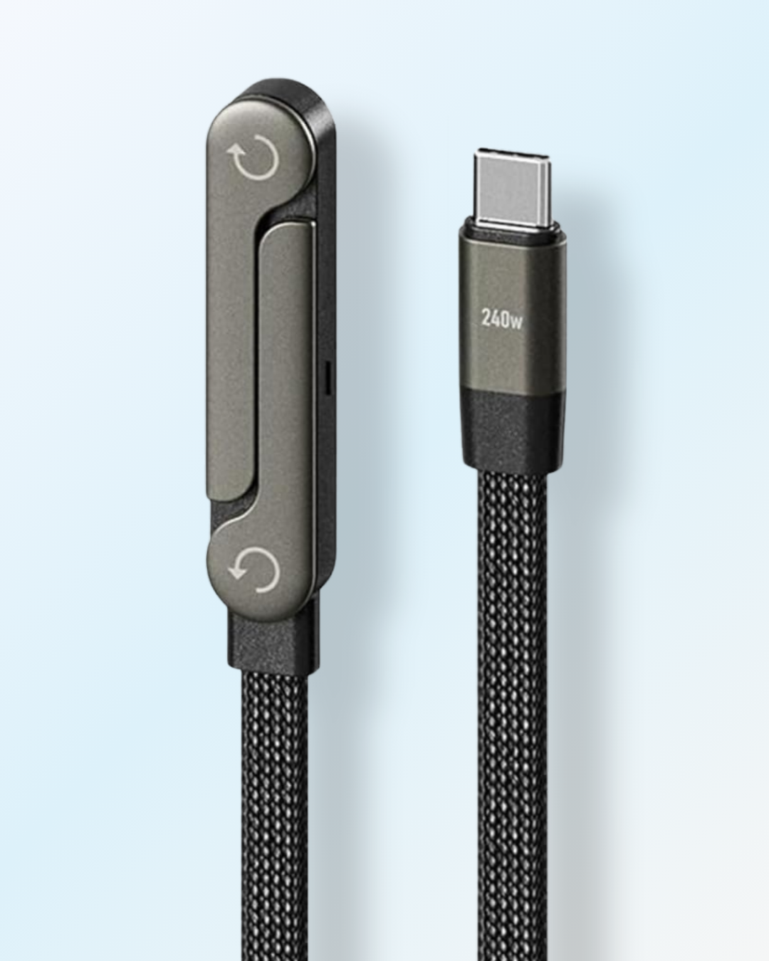 Velocity 240W USB-C to USB-C Ultra Fast Charging Cable with Convertible Phone Stand