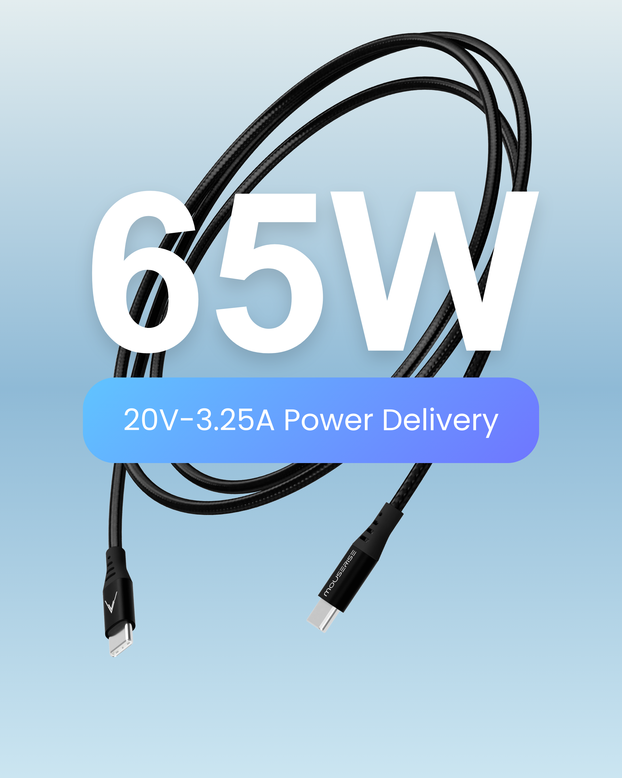 Velocity 65W USB-C to USB-C Cable 2 meters
