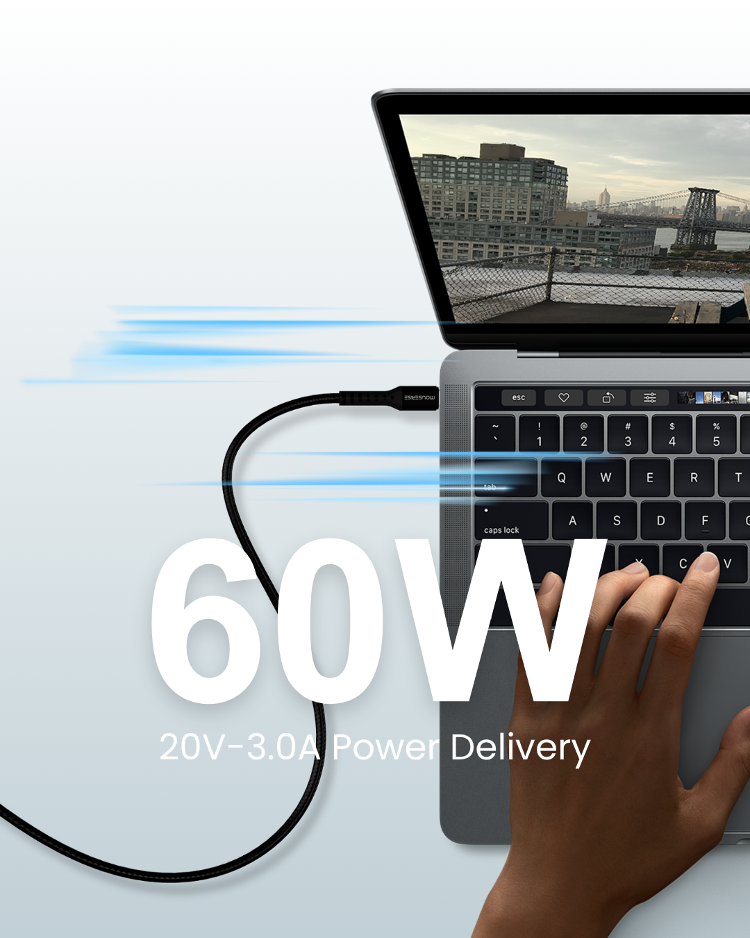 Velocity 60W USB-C to USB-C Cable