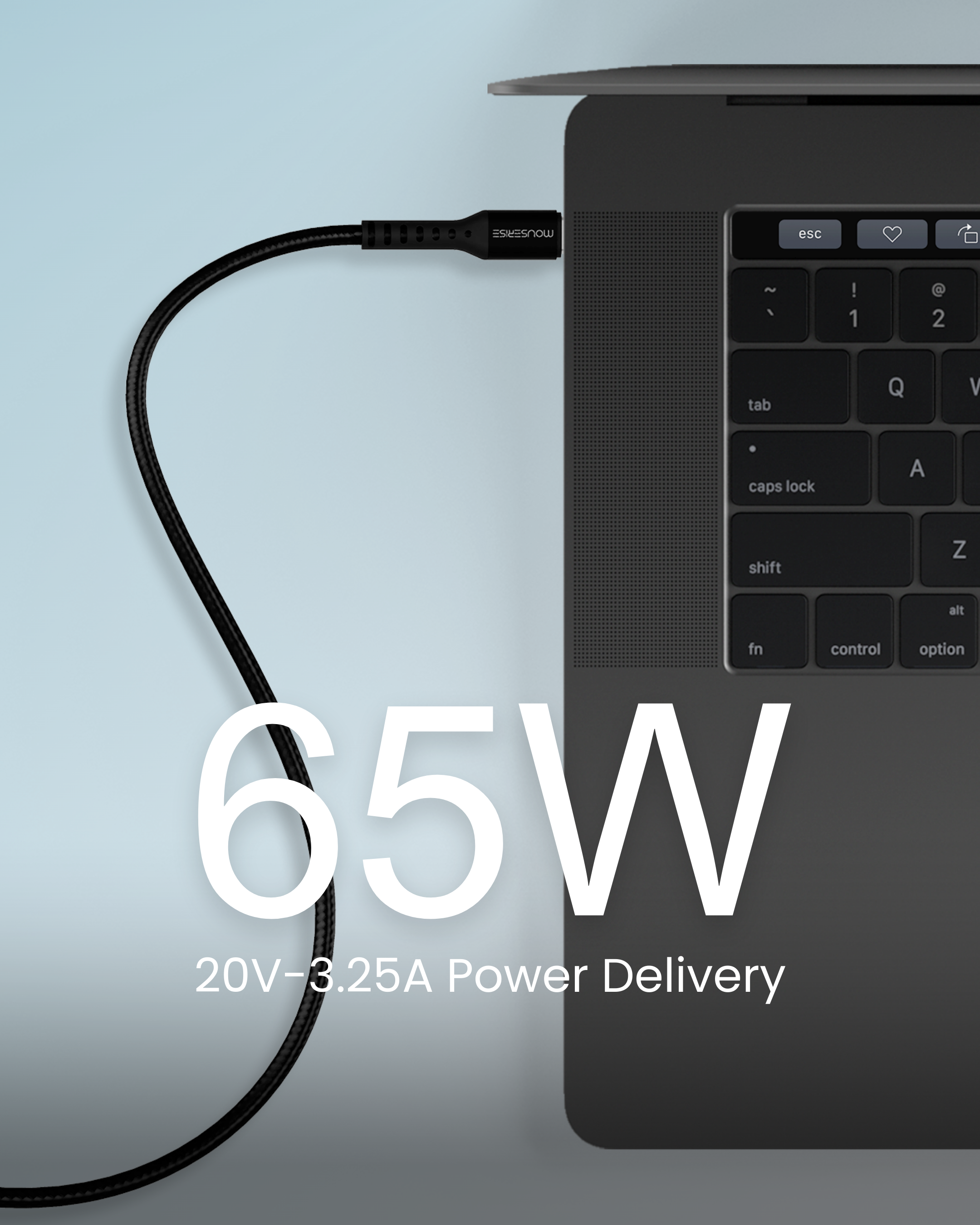Velocity 65W USB-C to USB-C Cable