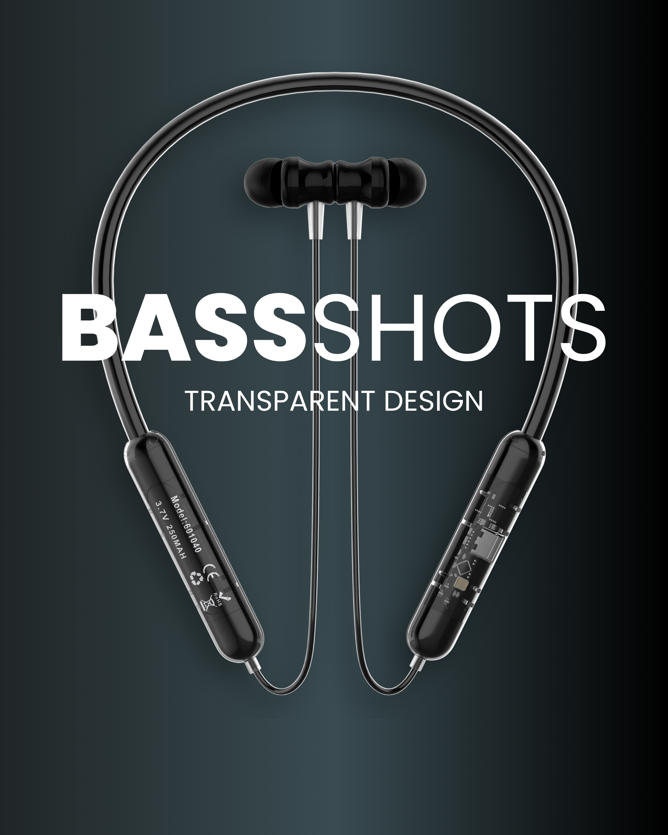 BASSSHOTS T35 Bluetooth V5.3 Wireless Neckband