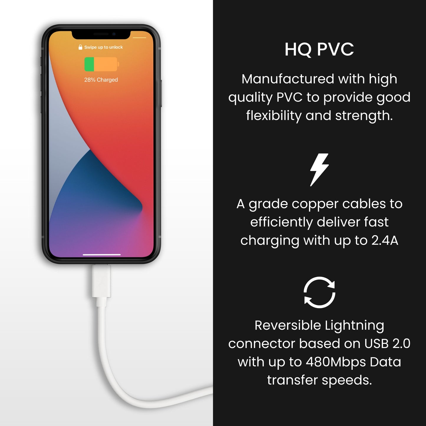 2.4A USB-A to Lightning Cable