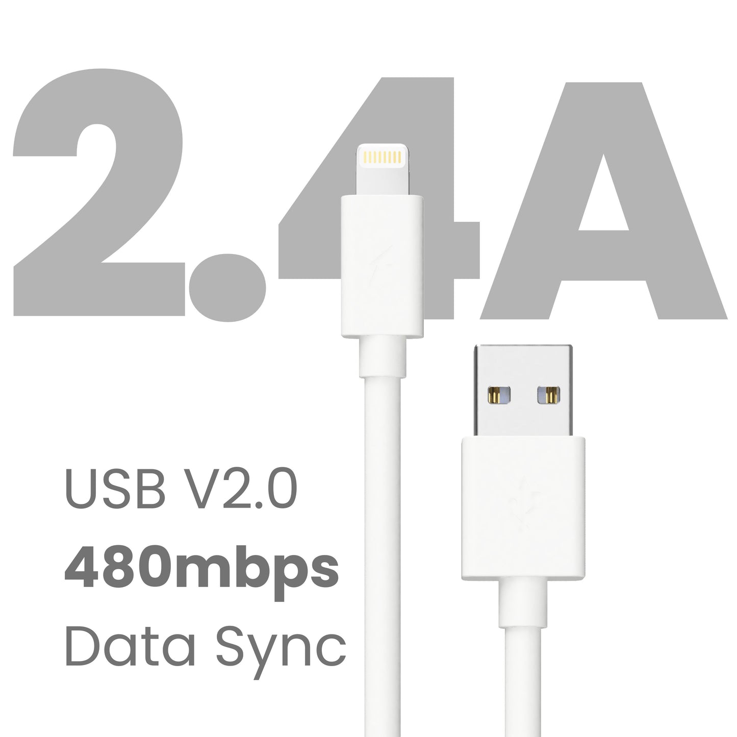 2.4A USB-A to Lightning Cable